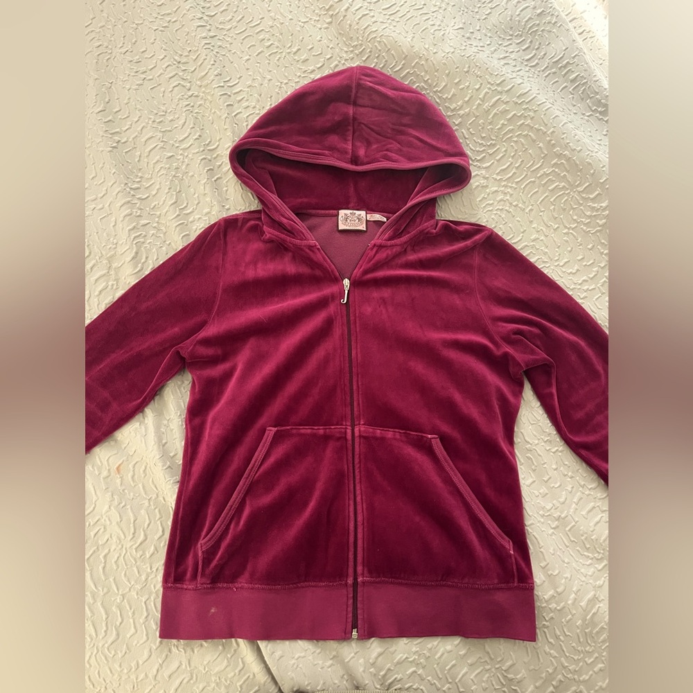 Vintage Velour Juicy Couture Girls Zip Up Sweatshirt